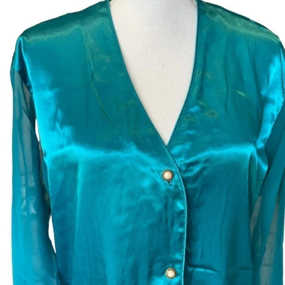 Victoria’s Secret Slip Womens Medium Vintage Gold Label Mesh Victorian Classy - Picture 6 of 13